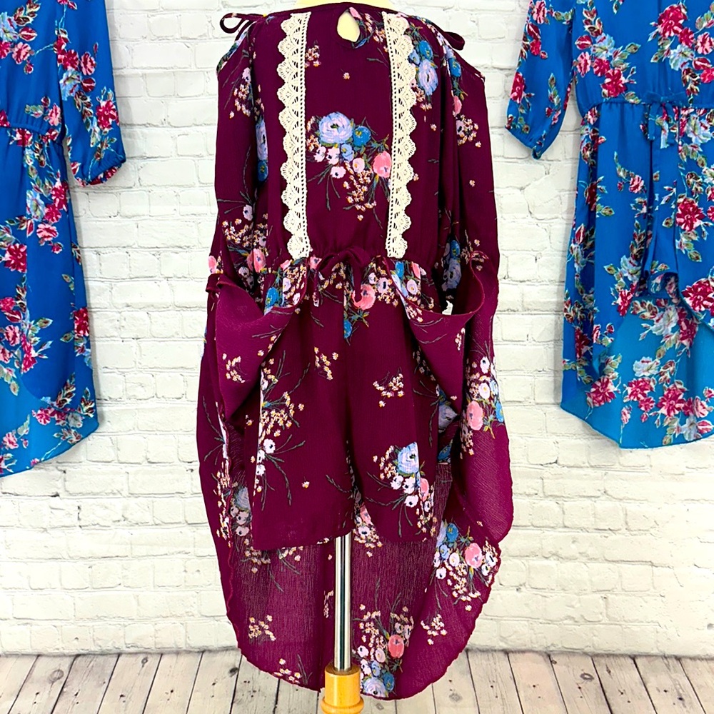 Pink & Violet HiLo Shorts‎ Romper skirt overlay Gorgeous Girls size 8 & 10/12